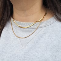 Image 4 of *NEW* Gold Layered Chain Necklace – 18K Gold Plated & Tarnish-Proof Double Chain