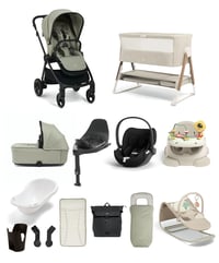 Image 1 of Vardo Pushchair Ultimate Newborn Bundle with Cybex Cloud T (13 Pieces) - Sage