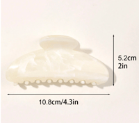 Image 3 of Pearl Marble Hair Claw (sky set)
