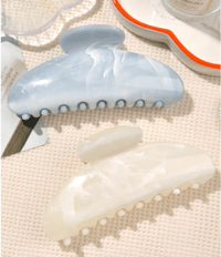 Image 1 of Pearl Marble Hair Claw (sky set)