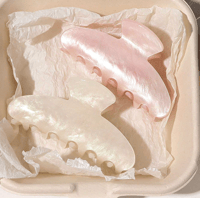 Image 1 of Pearl Marble Hair Claw (blush set)