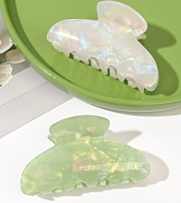 Image 1 of Pearl Marble Hair Claw (crystal set)