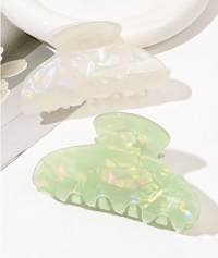 Image 3 of Pearl Marble Hair Claw (crystal set)