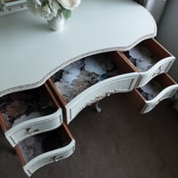 Image 5 of  Original Cream Olympus French Louis style Antoinette Dressing Table with Mirrors and Stool.