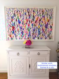 Image 5 of field of multicolor snoopies  Giclee print