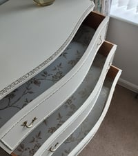 Image 5 of Original Cream Olympus Louis Style five drawer chest.