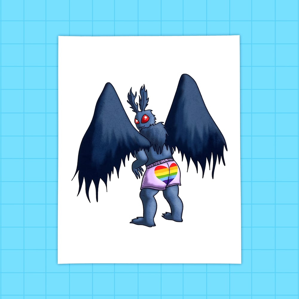 Image of Pride Mothman 8x10 print