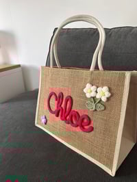 Image 2 of Embroidered Burlap Bags