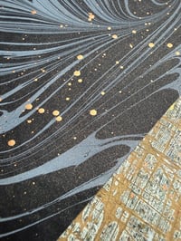 Image 8 of One of a kind hand marbled paper 'Primordial'