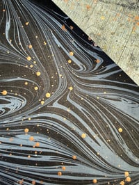 Image 9 of One of a kind hand marbled paper 'Primordial'
