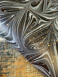 Image 2 of One of a kind hand marbled paper 'Primordial'