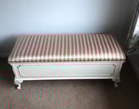 Image 2 of Olympus French Louis style Ottoman/Window seat/ Blanket Bedding Box.