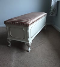 Image 3 of Olympus French Louis style Ottoman/Window seat/ Blanket Bedding Box.