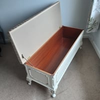 Image 5 of Olympus French Louis style Ottoman/Window seat/ Blanket Bedding Box.