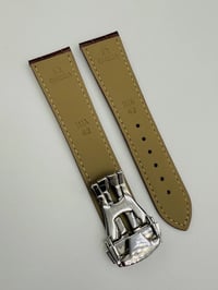 Image 8 of Omega Seamaster 22mm Brown Leather watch strap With Stainless Steel Deploy Clasp