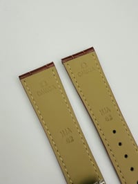 Image 6 of Omega Seamaster 22mm Brown Leather watch strap With Stainless Steel Deploy Clasp