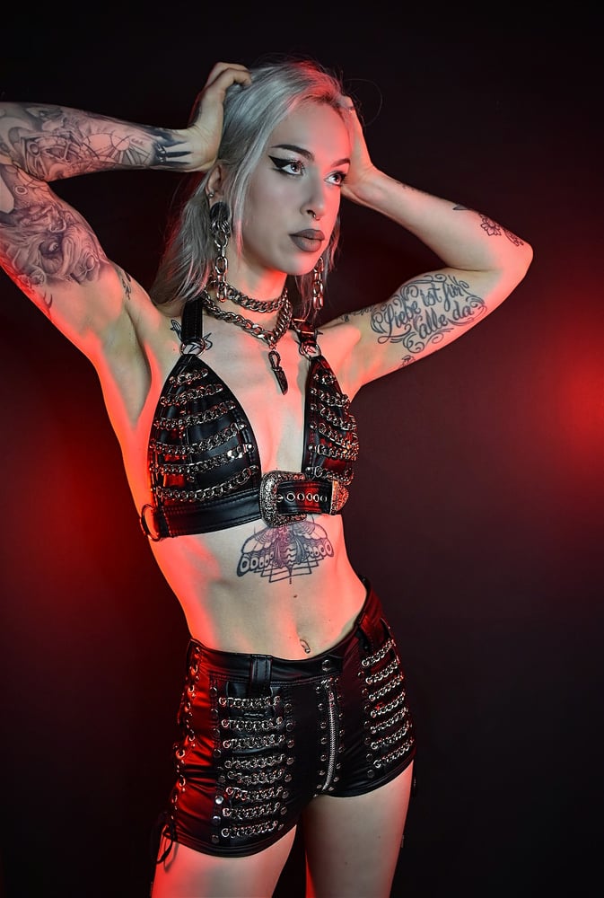 Image of CHAIN BOOTY SHORTS