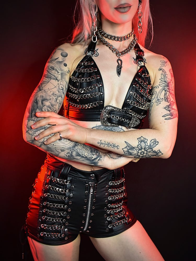 Image of CHAIN BOOTY SHORTS