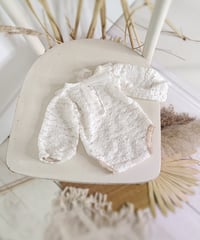 Image 3 of Newborn bodysuit for photoshoot | Elle | white lace
