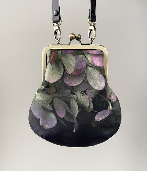 Image of Hydrangea, crossbody velvet bag - fits phone