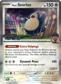Hop's Snorlax - 184 (Prerelease) [Staff] - SV: Scarlet & Violet Promo Cards - Near Mint