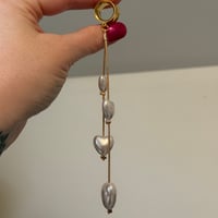 Long Pearl Heart Dangles (sizes 4g-2")