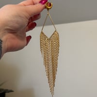 Long Gold Tassel Saddles (sizes 2g-2”)
