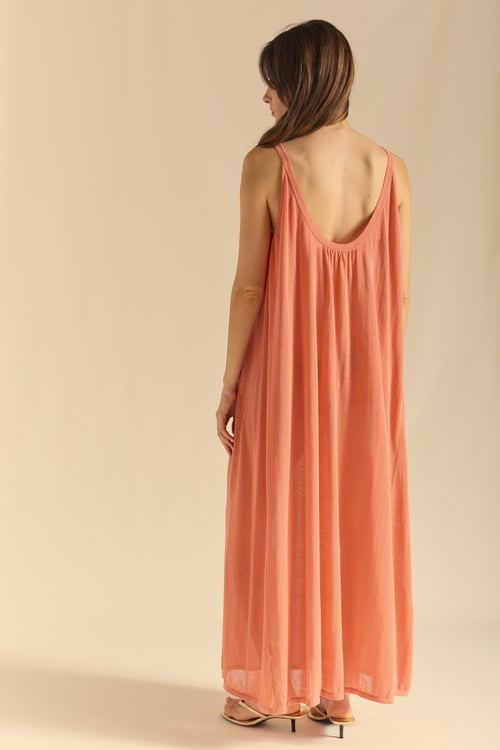 Image of 3-Vestido vuelo escote fruncido