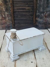Image 1 of     Wooden stool  WHITE
