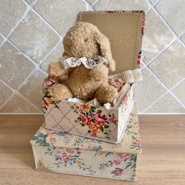 Peluche douce lapin Marin Miel