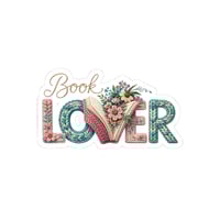 Image 1 of Book Lover Kiss-Cut Sticker 