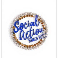 Image 2 of Social Action “Since 1922” Rhinestone Brooch Pin