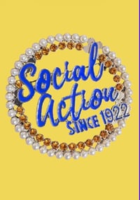 Image 3 of Social Action “Since 1922” Rhinestone Brooch Pin