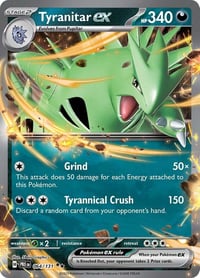 Tyranitar ex - SV: Prismatic Evolutions - Near Mint