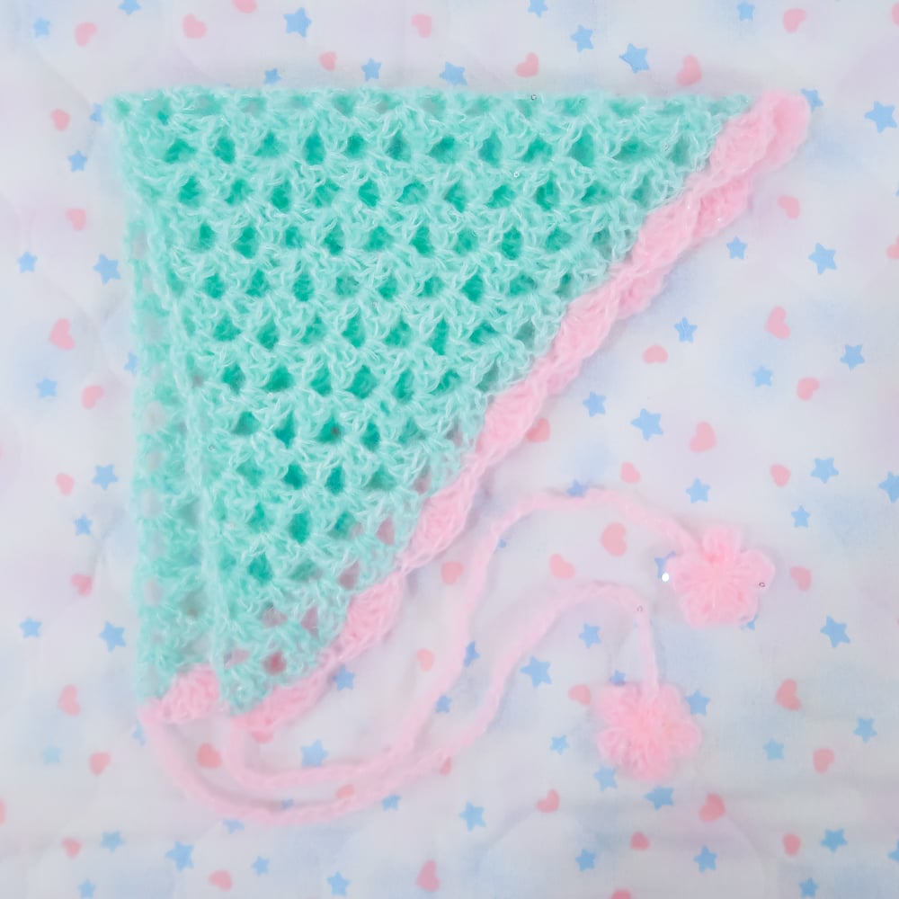 Crochet Bandana Headdress: Polly Pocket