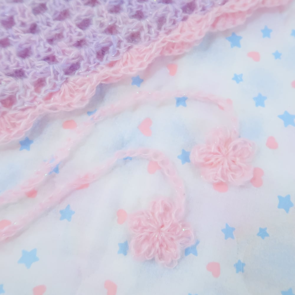 Crochet Bandana Headdress: Light Lavender