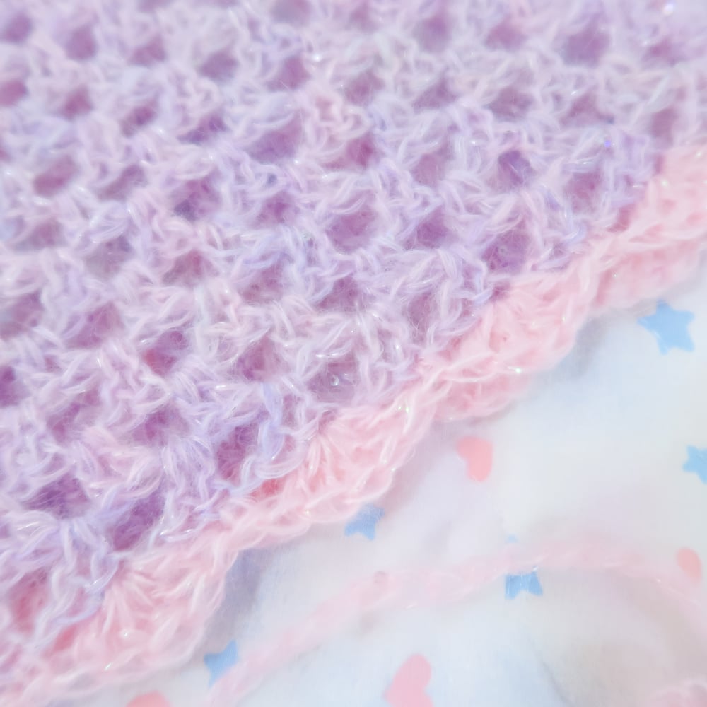 Crochet Bandana Headdress: Light Lavender