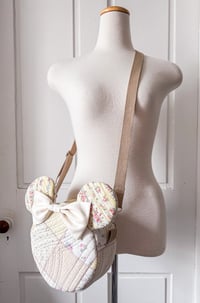Image 3 of Handmade Upcycled Quilt Mouse Shoulder Bag
