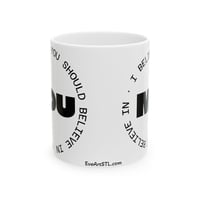 Image 4 of Believe Mug | Motivational Circle Text Ceramic Mug