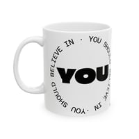 Image 2 of Believe Mug | Motivational Circle Text Ceramic Mug