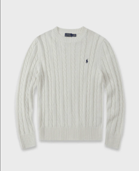 polo ralph lauren cable knit white