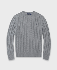 polo ralph lauren cable knit gray