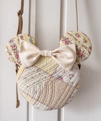 Image 1 of Handmade Upcycled Quilt Mouse Shoulder Bag