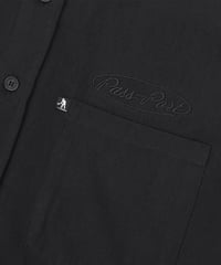 Image 2 of PASS~PORT_OVALIT HERRINGBONE SHORT SLEEVE SHIRT :::BLACK:::