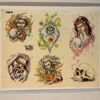Image 1 of 1992 Official Tattoo Brand production sheet wizards 11x14