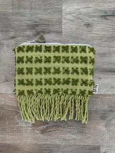 Image of Vintage Green Chenille Pouch