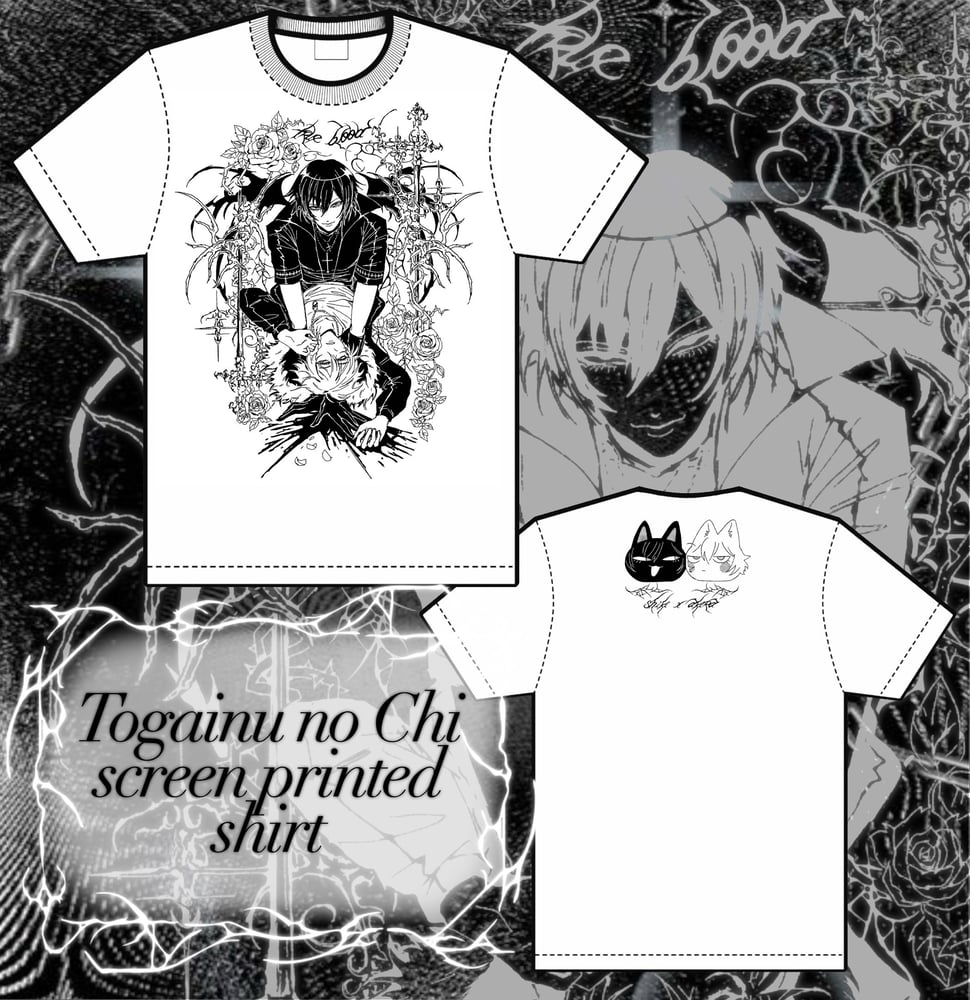 Image of [PREORDER] Togainu No Chi, Shiki x Akira Screen Printed Shirt