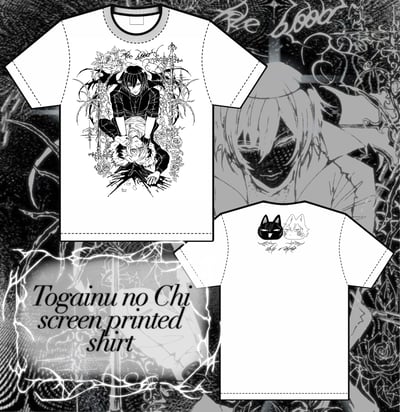 Image of [PREORDER] Togainu No Chi, Shiki x Akira Screen Printed Shirt