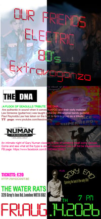 EIGHTIES EXTRAVAGANZA '26 14 AUG WATER RATS LONDON 7PM E-TICKET