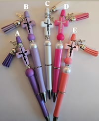 Image 1 of  Jesus Cross Beaded Pens 